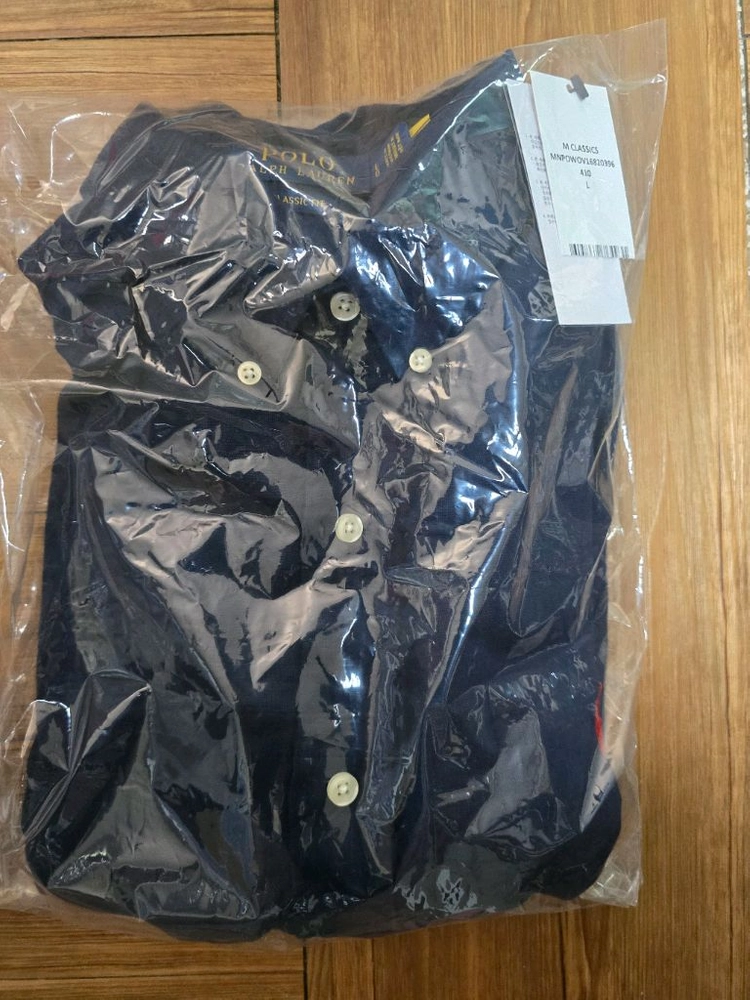 [L]폴로클래식핏린넨셔츠네이비 새상품 이미지