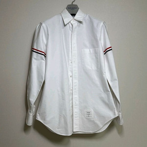 톰브라운 옥스포드 그로그랭 암밴드 롱슬리브 셔츠 (화이트) 0사이즈