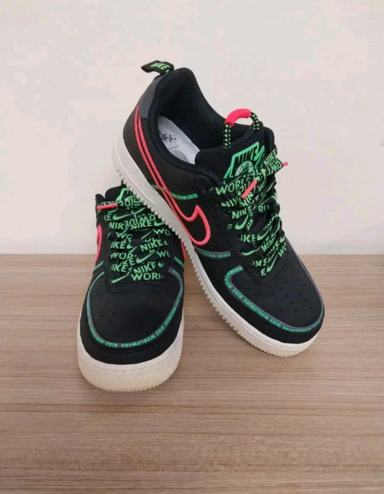 남성 나이키 에어포스1 로우 07 월드와이드 프리미엄 운동화 (255)--1