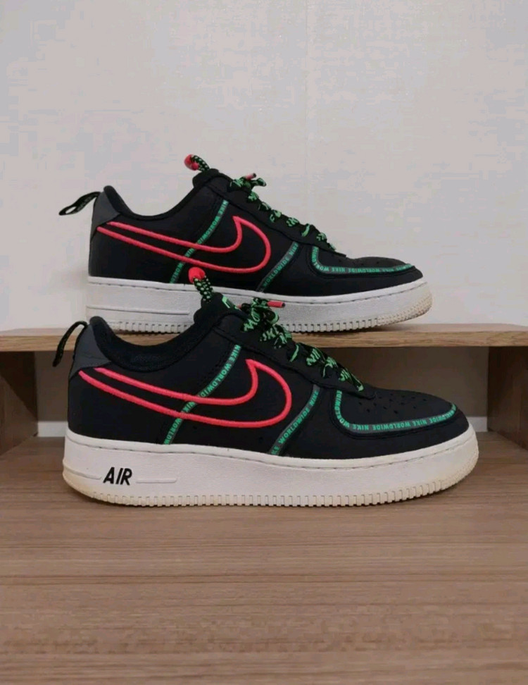 남성 나이키 에어포스1 로우 07 월드와이드 프리미엄 운동화 (255)--4