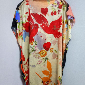 VIVIENNE WESTWOOD 2 different fabrics Double square t shirt