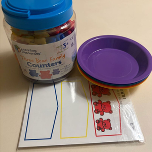러닝리소스 곰돌이 수세기 분류 세트 교구 & 워크지