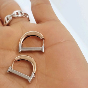 14k귀걸이 두꺼워요 할로우 뻥튀기 크기