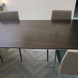 세라믹 6인용 확장형 식탁세트(의자5개포함) 이미지