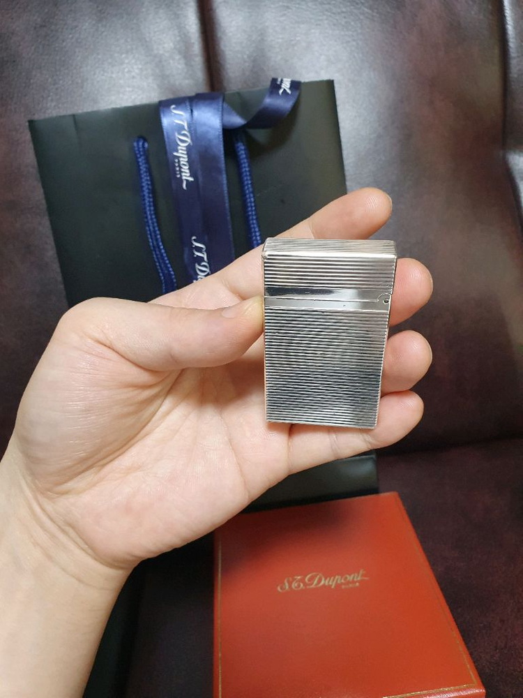 [정품] 듀퐁라이터 라인2 ca16819 실버 듀퐁 라이타 이미지