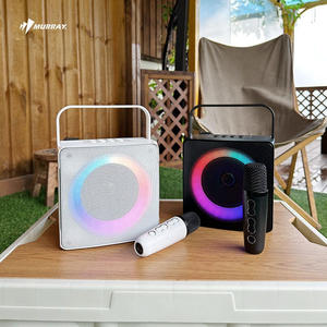 레인보우LED 블루투스스피커 듀얼마이크 노래방 세트 미개봉 새상품 + LED미러볼