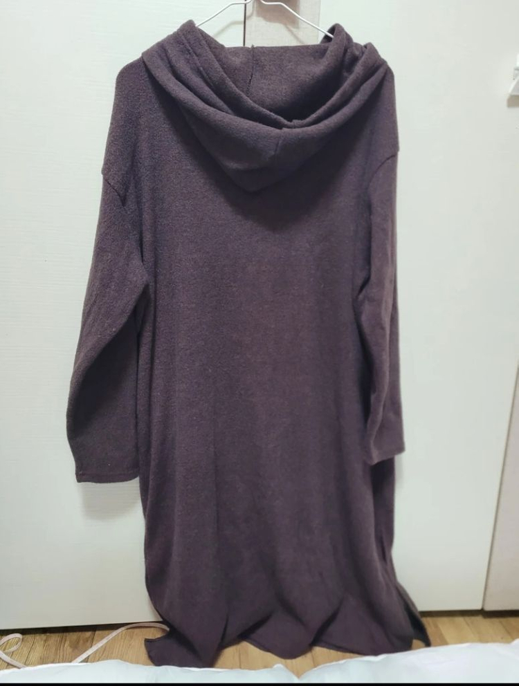 거의 새옷/후드 롱니트 원피스 55~66사이즈--1