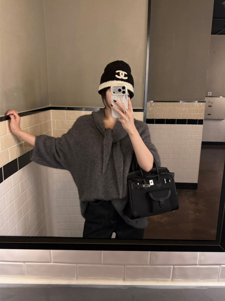 에르 토트백 블랙 청담룩--1