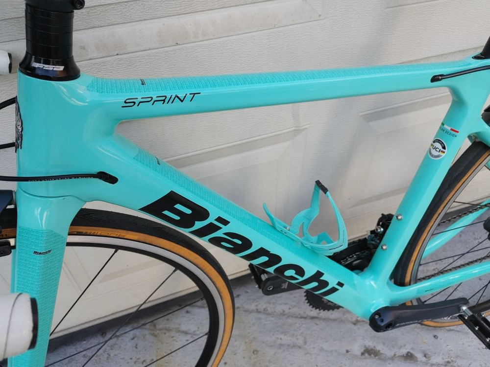 상태최고 23년 비앙키 스프린트 풀 울테그라 카본 로드자전거 50사이즈--9