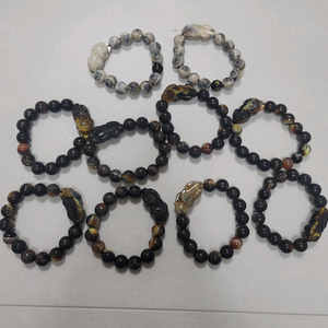 비휴비즈 팔찌 브라운믹스 10개