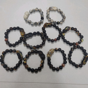 비휴비즈 팔찌 브라운믹스 10개