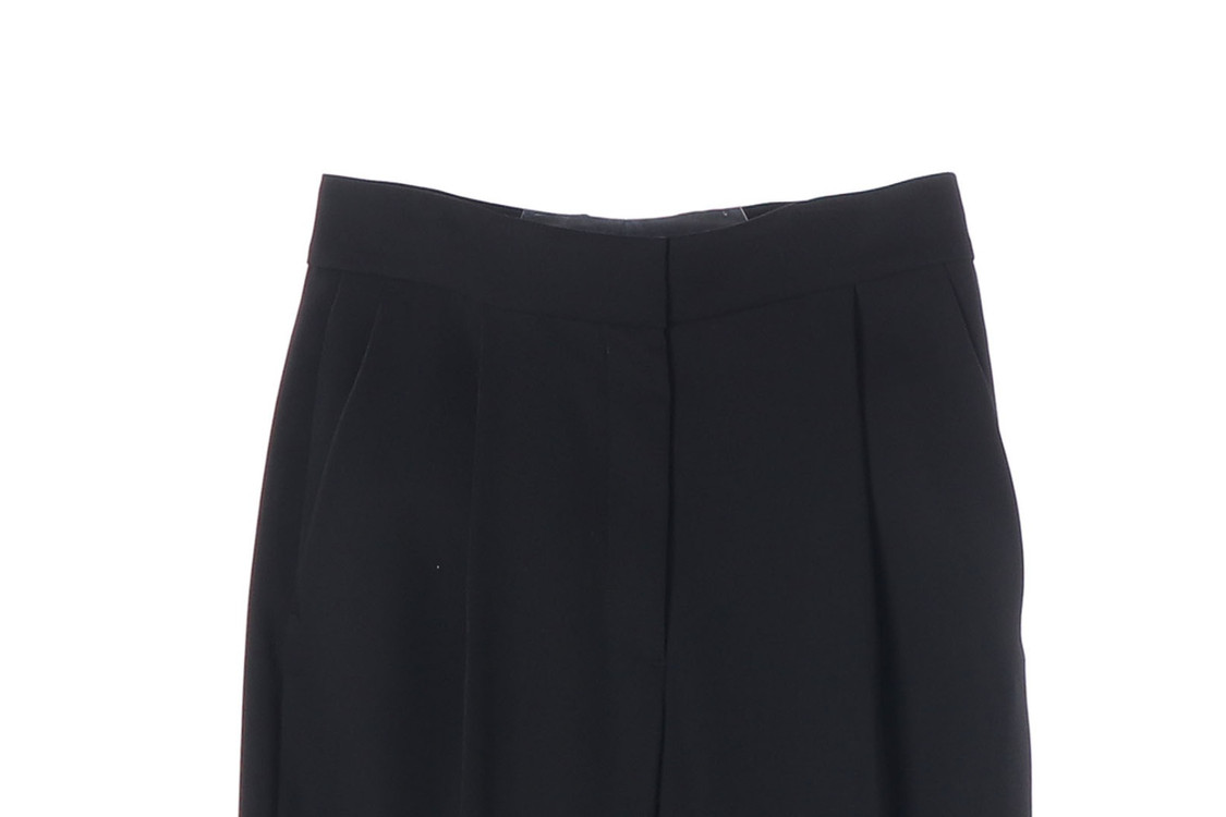 COS 코스 블랙 핀턱 와이드 롤업 트라우저 슬랙스 팬츠--2