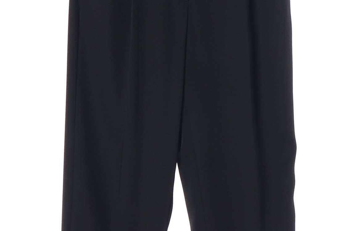 COS 코스 블랙 핀턱 와이드 롤업 트라우저 슬랙스 팬츠--3