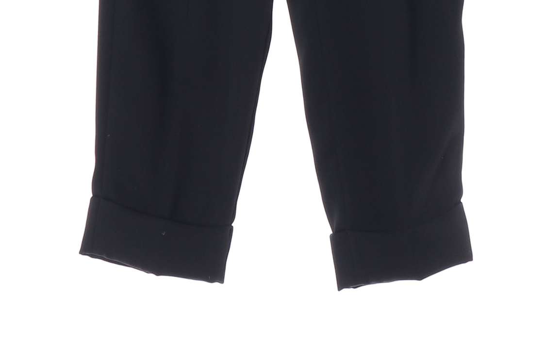 COS 코스 블랙 핀턱 와이드 롤업 트라우저 슬랙스 팬츠--4