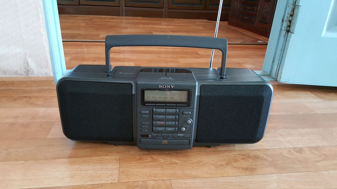 소니 빈티지 카세트CD플레이어. (테이프2개)+리모컨~ 이미지