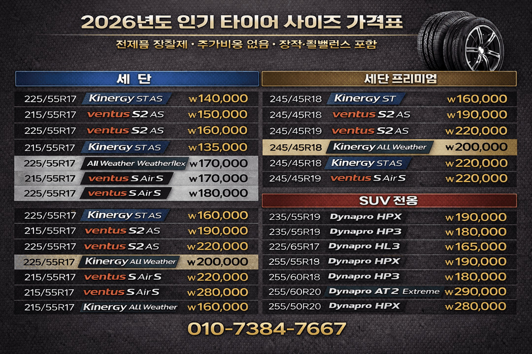 한국타이어 로드메이트 225/55R18 이월 4개 판매! 이미지
