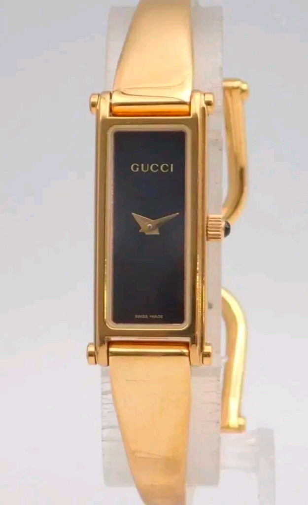 구찌 정품 1500L 골드콤비 블랙 럭셔리 여성 명품시계 깔끔컨디션--1