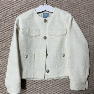 TIME 타임 아이보리 트위드 자켓 F 이미지