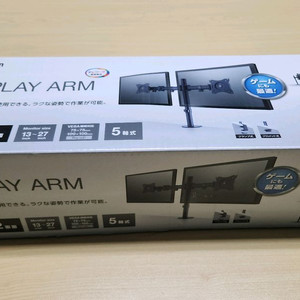 미개봉, 새제품 ELECOM 엘레컴 듀얼 모니터암 13-27인치 지원