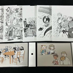 던전밥 굿즈 원화전 엽서 일러스트 카드 세트