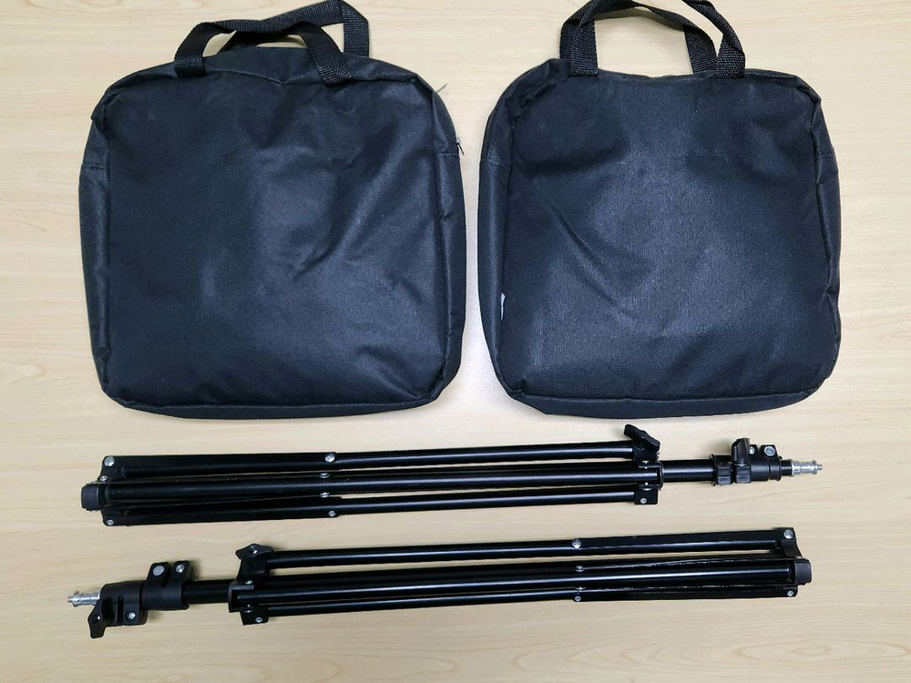 L4500 LED 전원, 배터리 조명, 디머블 ~5600K, 메탈 패널 스튜디오, 야외 삼각대 2셋, 배터리14개--6