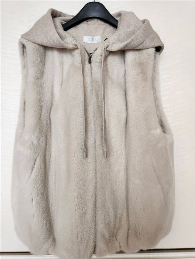 타임 밍크후드베스트 이미지