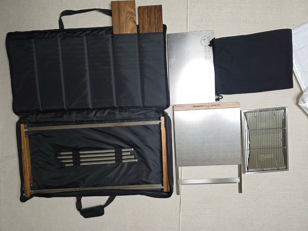 휴고스 캠핑테이블 대형 IGT테이블 . 연장테이블. 그릴. 스테인리스 상판 포함--4