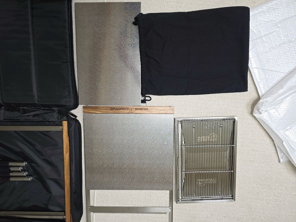 휴고스 캠핑테이블 대형 IGT테이블 . 연장테이블. 그릴. 스테인리스 상판 포함--5