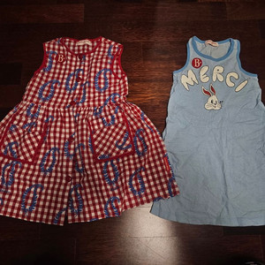 베베드피노 페이즐리 .토끼 원피스100 일괄