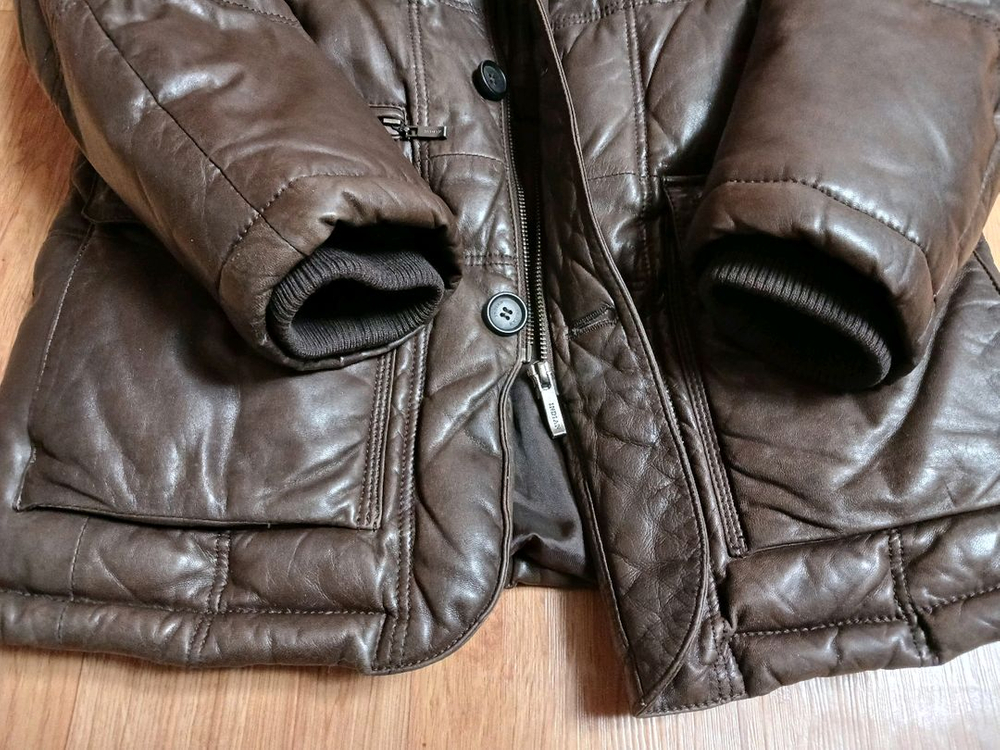 인디안(정품) 남성 구스 다운 (양가죽) 패딩 자켓 (브라운) (95~100슬림) (상태 깨끗하고 좋아요)--2