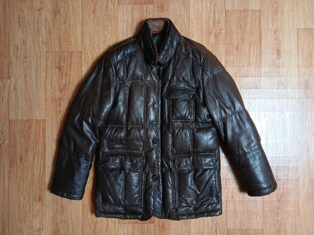 인디안(정품) 남성 구스 다운 (양가죽) 패딩 자켓 (브라운) (95~100슬림) (상태 깨끗하고 좋아요)--3