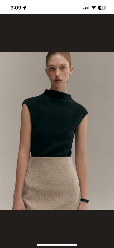 (택채새제품)시에 조앤하프넥 슬리브리스--2