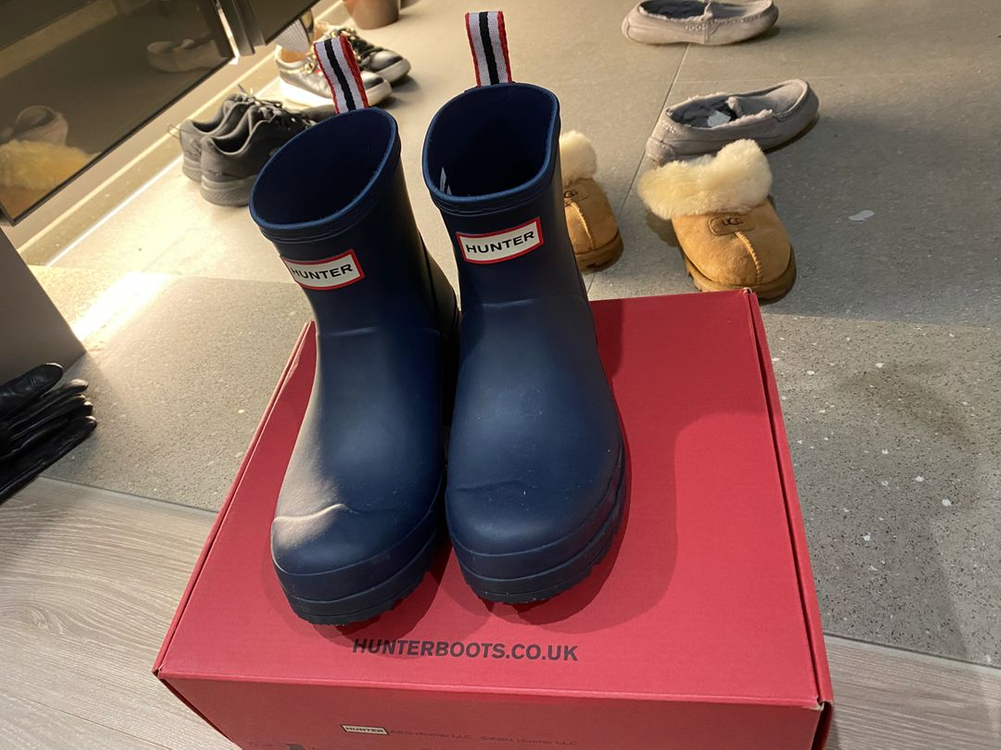 헌터 오리지널 플레이 숏 레인부츠 (2회 착용)--2