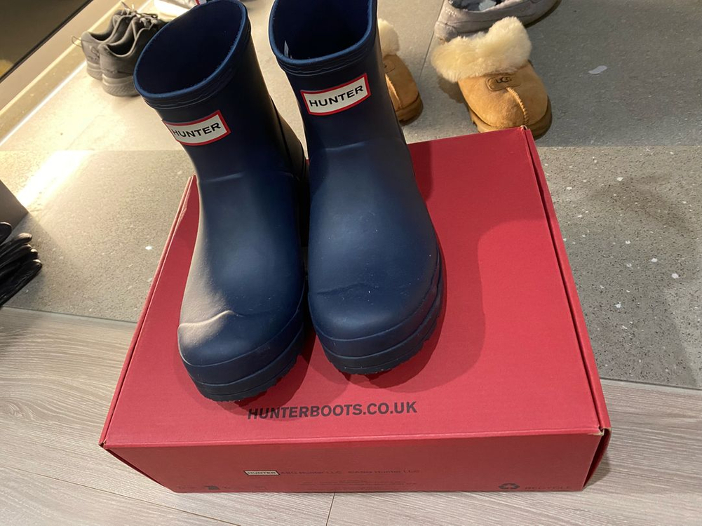 헌터 오리지널 플레이 숏 레인부츠 (2회 착용)--3