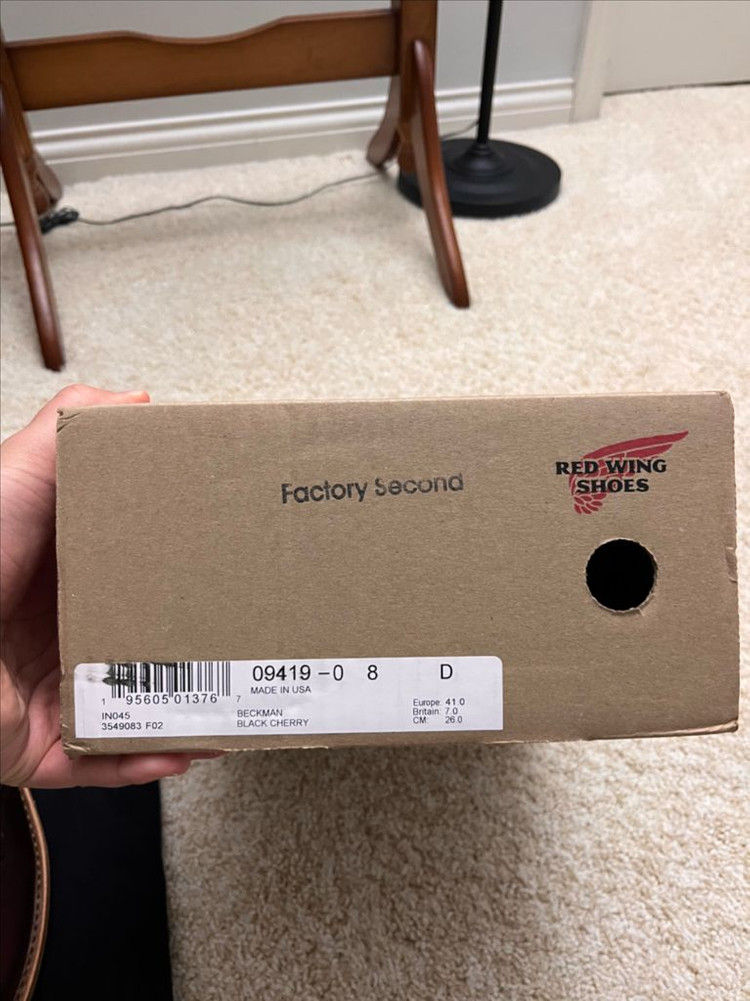 레드윙 9419 벡맨 신형 블랙체리 (8D) - 상태 좋아요 이미지
