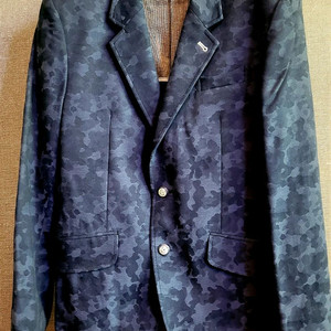 [미사용 새상품] 워모 이태리 블루 카모자켓