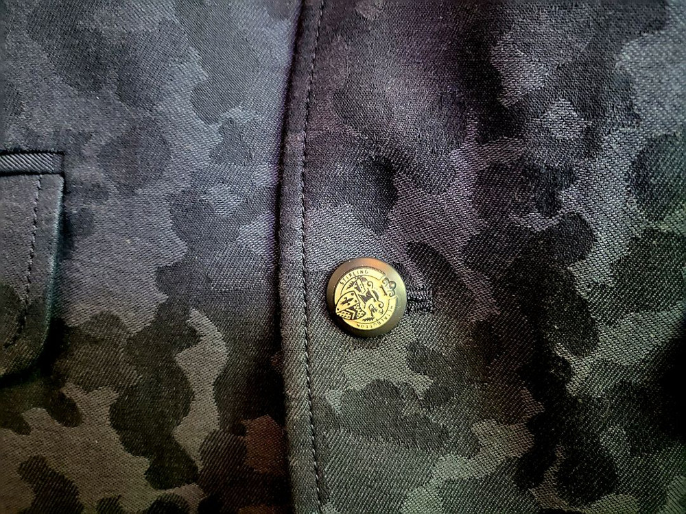 [미사용 새상품] 워모 이태리 블루 카모자켓--2