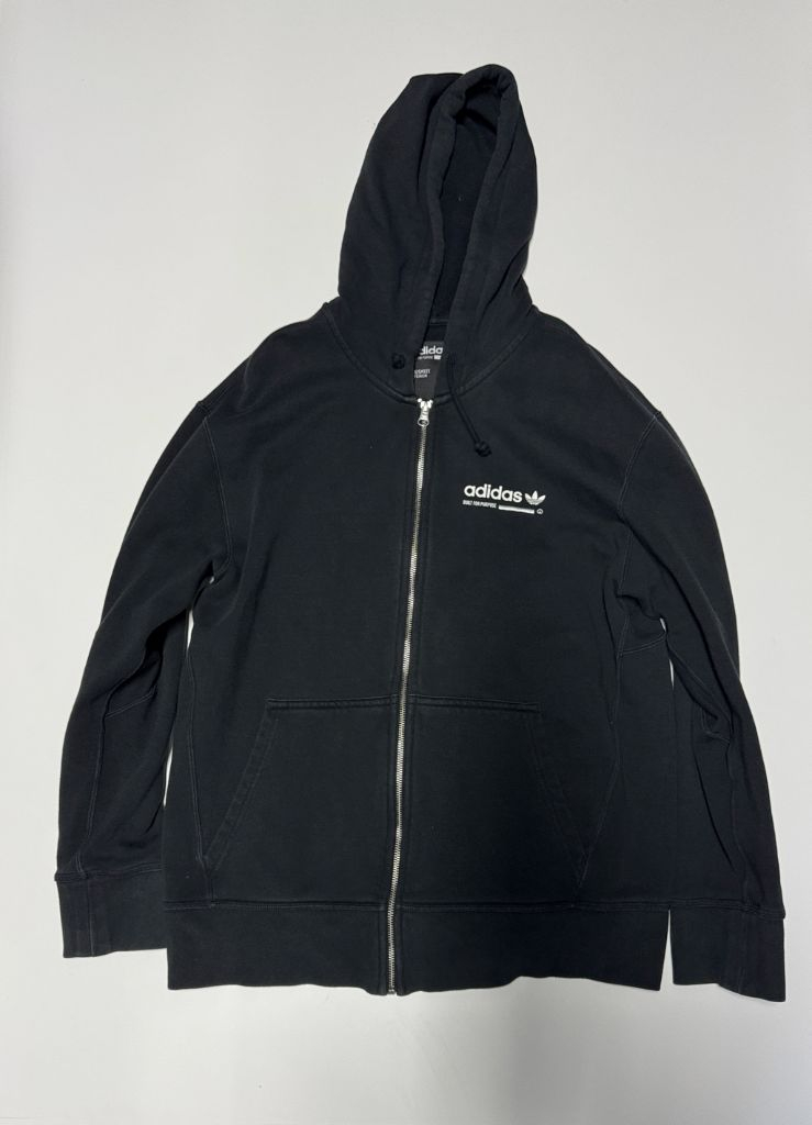 아디다스 멀티 프린팅 트레이닝 후드집업 XL 블랙--1