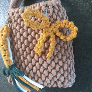 핸드메이드 마크라메 미니백