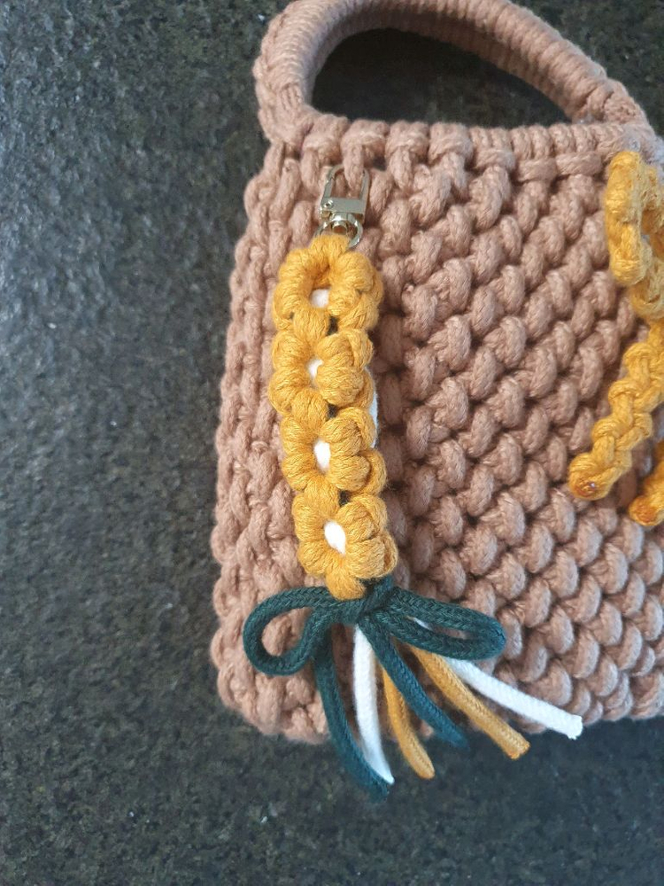 핸드메이드 마크라메 미니백--1