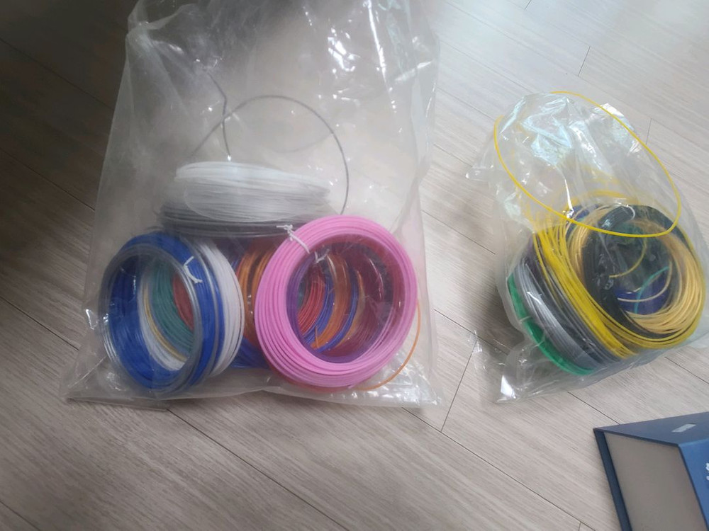 3D펜 2개+ 필라멘트 세트+도안집--2