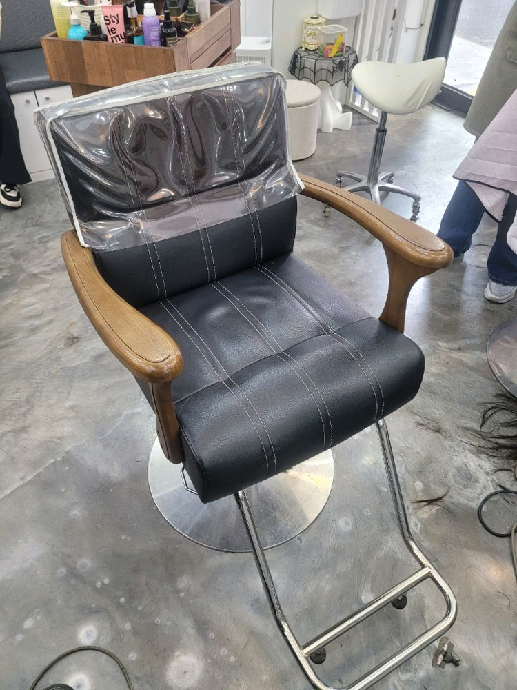 반자동샴푸대 미용의자 이미지