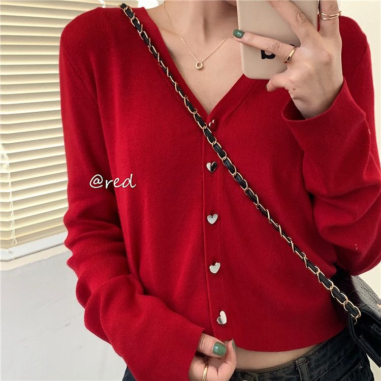 브이넥 가디건--2