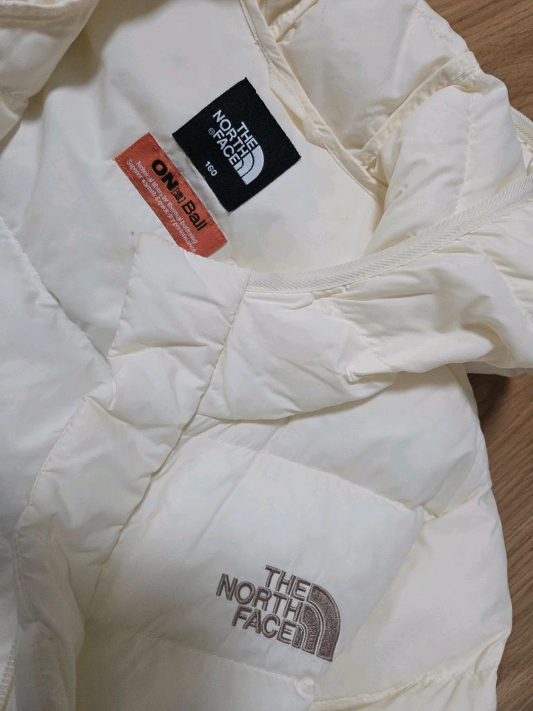 노스페이스 온볼 아이보리 경량 롱패딩 160 이미지