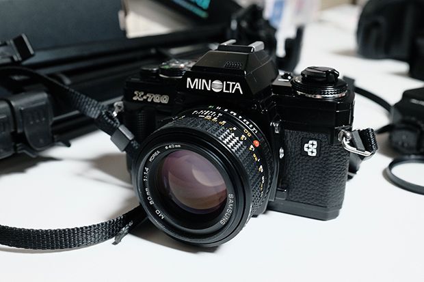 미놀타 x-700 x700(MD50mm F1.4 ,AUTO 700PX,삼각대) 입문용세트 팝니다--2