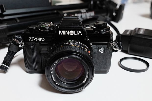 미놀타 x-700 x700(MD50mm F1.4 ,AUTO 700PX,삼각대) 입문용세트 팝니다--1