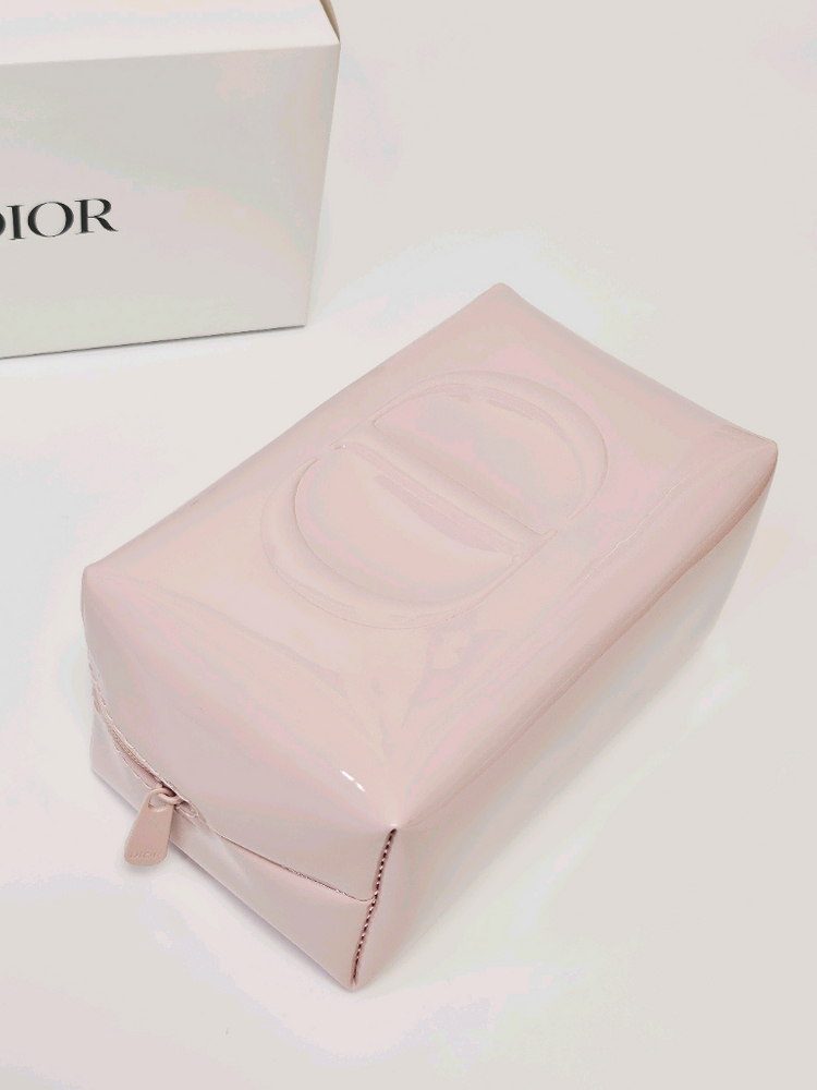 디올 핑크 에나멜 파우치 (정품 / 새상품 / 박스 포함)--2