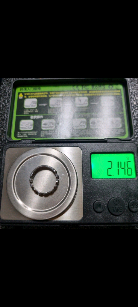 14k 반지 화이트골드 12호--0