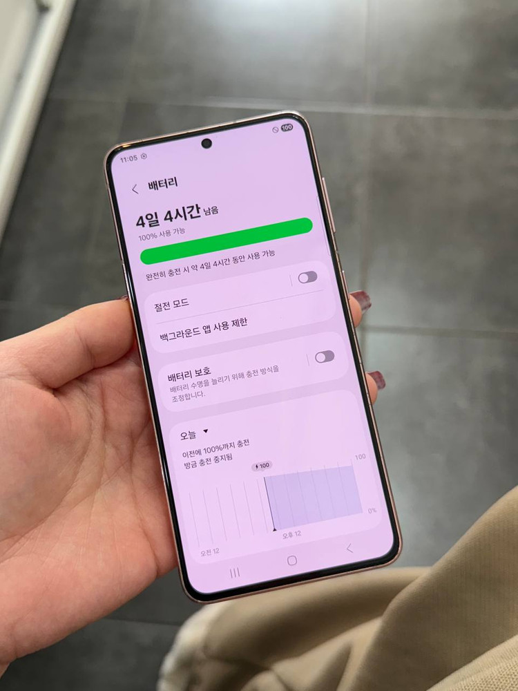 무잔상)갤럭시S21 핑크 256GB Y1461 이미지