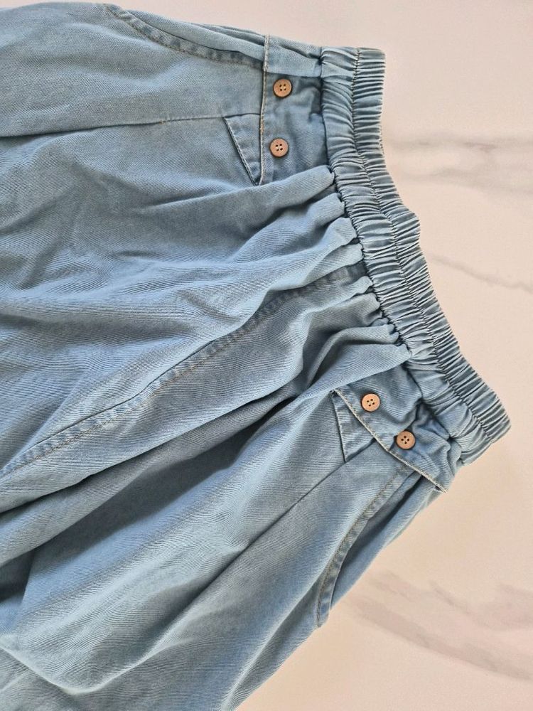 데님 허리밴딩 롱치마 프리사이즈 새상품--2